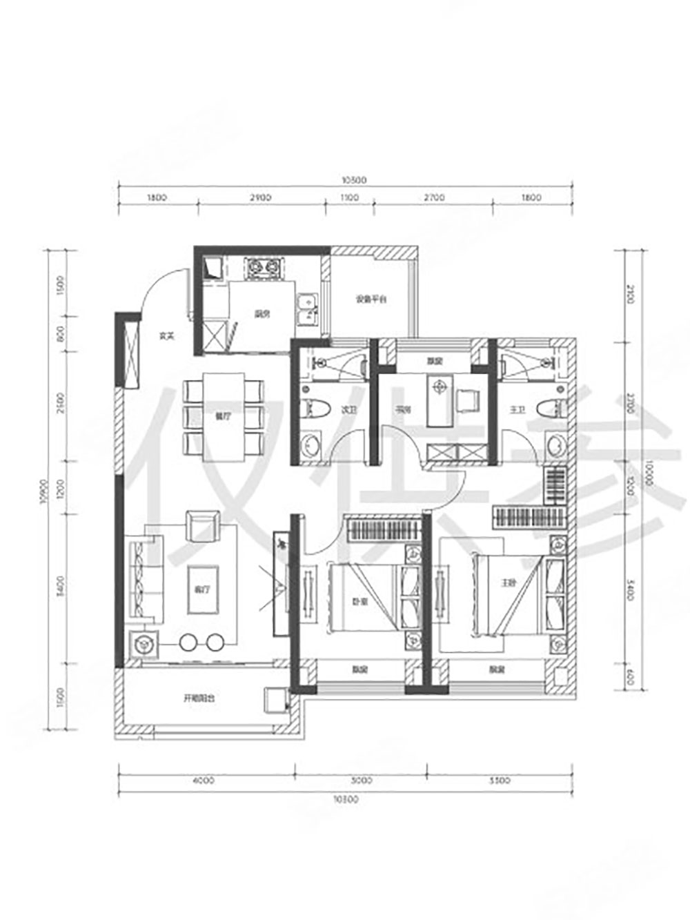 建面約108㎡戶(hù)型